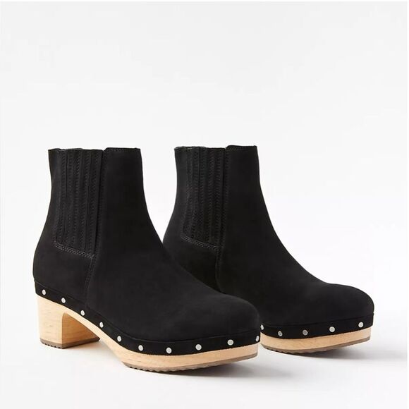 Loft Clog Booties in Black Suede size 8 - Picture 1 of 14